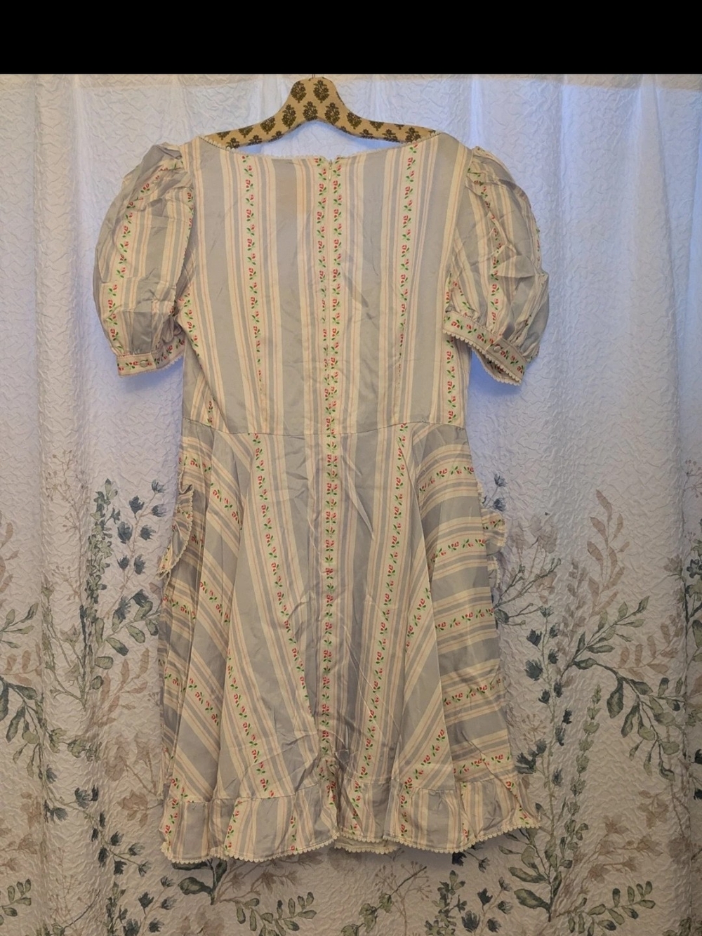 Poppy Angeloff Lavender Oyster Ruffle Dress Plus Size 1XL Pastel Babydoll *RARE* - Picture 2 of 7
